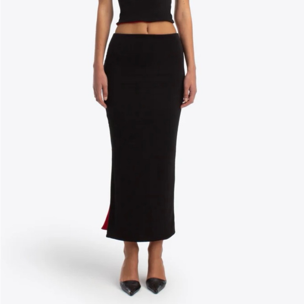 Elegant Black Maxi Pencil Skirt for Cocktail Events